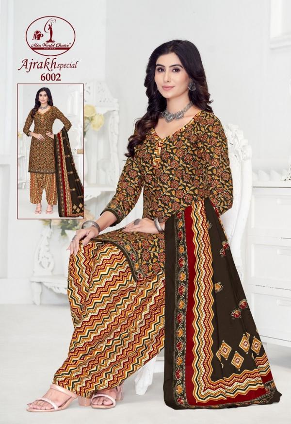 Miss World Ajrakh Vol-6 – Dress Material